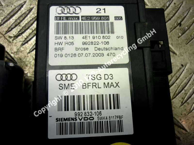 Audi A8 4E original Fensterhebermotor vorn links 4E2959801 BJ2003